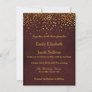 Imitate Gold Foil Confetti Elegant Wedding Rett D Save The Date