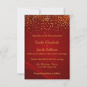 Imitate Gold Foil Confetti Elegant Wedding Rett D Save The Date