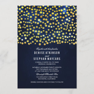 Imitate Gold Foil Confetti Hochzeit Einladung