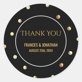 Imitate Gold Foil Confetti | Hochzeit Vielen Dank  Runder Aufkleber