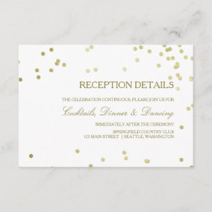 Imitate Gold Foil Confetti Hochzeitsempfehlung Det Begleitkarte