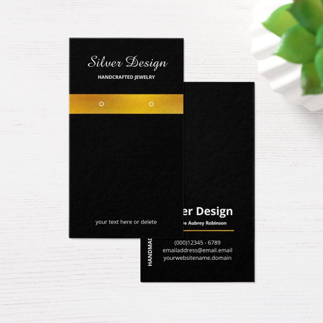 Imitate Gold Foil Display - Black Card Gold Streif (Schreibtisch)