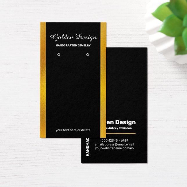 Imitate Gold Foil Display Card - Schwarz mit Gold (Schreibtisch)