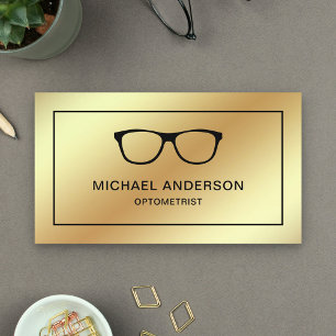 Imitate Gold Foil Eyeglassys Augenarzt Optometrike Visitenkarte