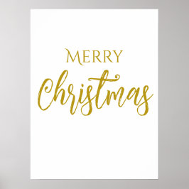 Imitate-Gold Foil Frohe Weihnachtsschick Poster
