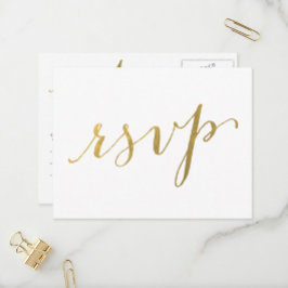 Imitate Gold Foil Glamour | Hochzeitsrottkarte Einladungspostkarte
