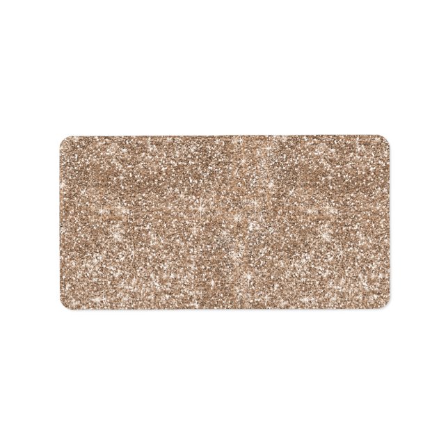 Imitate Gold Foil Glitzer Hintergrund Sparkle-Vorl Adressaufkleber (Vorne)