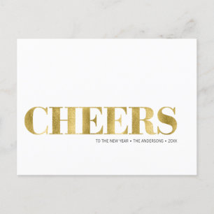 Imitate Gold Foil Jubel New Year's Holiday Postcar Feiertagspostkarte