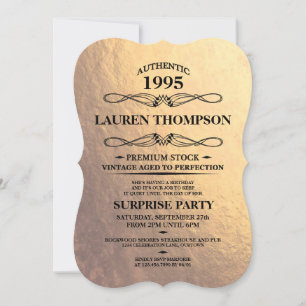 Imitate Gold Foil Label-Party Einladungen