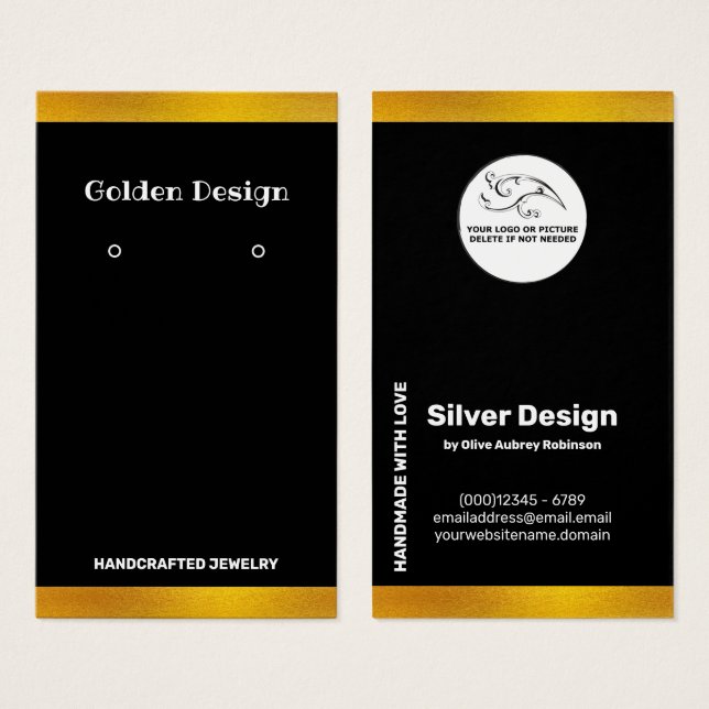Imitate Gold Foil Minimalistische Grafikkarte (Vorne & Hinten)