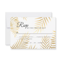 Imitate Gold Foil Palm Blätter Tropical Beach Hoch