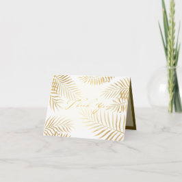 Imitate Gold Foil Palm Blätter Tropische Hochzeit Dankeskarte