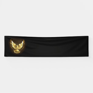 Imitate Gold Foil Peace Dove auf Black Banner