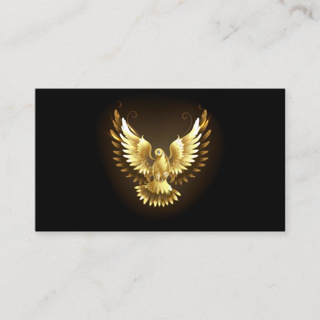 Imitate Gold Foil Peace Dove auf Black Begleitkarte (Vorderseite)