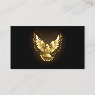 Imitate Gold Foil Peace Dove auf Black Begleitkarte