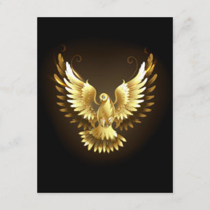 Imitate Gold Foil Peace Dove auf Black Begleitkarte