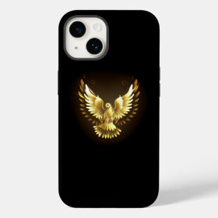 Imitate Gold Foil Peace Dove auf Black Case-Mate iPhone 14 Hülle