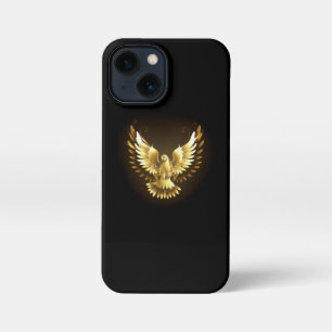 Imitate Gold Foil Peace Dove auf Black iPhone 13 Mini Hülle
