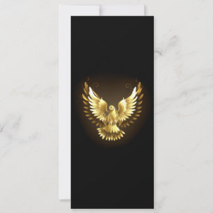 Imitate Gold Foil Peace Dove auf Black Karte