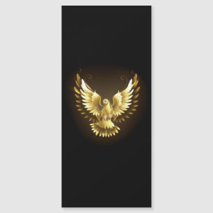Imitate Gold Foil Peace Dove auf Black Magneteinladung