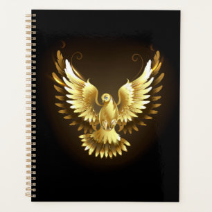 Imitate Gold Foil Peace Dove auf Black Planer