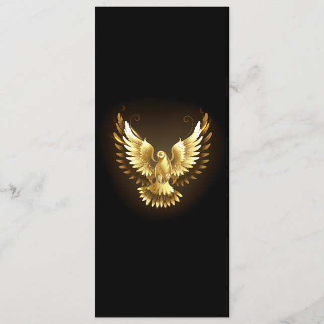Imitate Gold Foil Peace Dove auf Black Programm (Vorderseite)