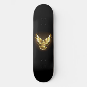 Imitate Gold Foil Peace Dove auf Black Skateboard