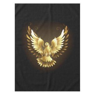 Imitate Gold Foil Peace Dove auf Black Tischdecke