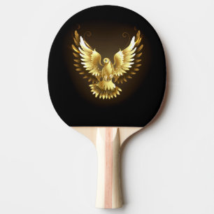 Imitate Gold Foil Peace Dove auf Black Tischtennis Schläger
