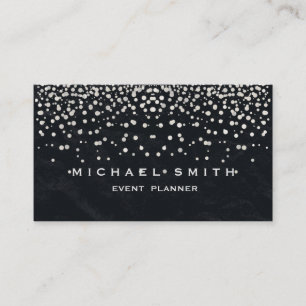 Imitate Gold Foil Subtle Glitzer Black Business Ca Visitenkarte
