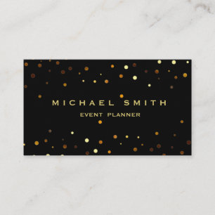 Imitate Gold Foil Subtle Glitzer Black Business Ca Visitenkarte
