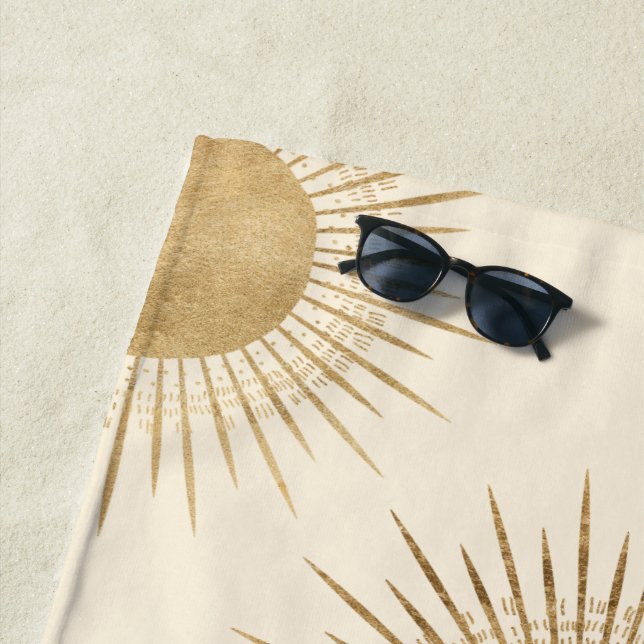 Imitate Gold Foil Sun Pattern Strandtuch (Beispiel)