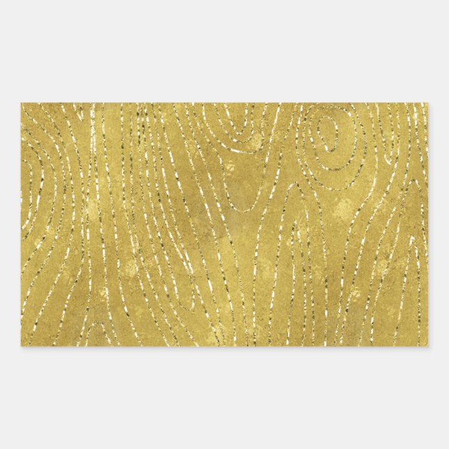 Imitate Gold Foil Texture Hintergrund Sparkle Vorl Rechteckiger Aufkleber (Vorderseite)