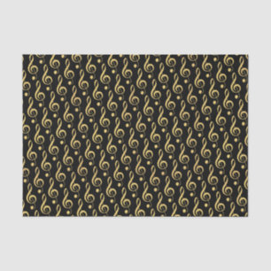 Imitate Gold Foil Treble Clef Musical Tissue Paper Seidenpapier