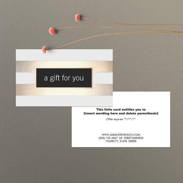 Imitate Gold Foil und Black Strip Geschenkkarte Rabattkarte (Von Creator hochgeladen)