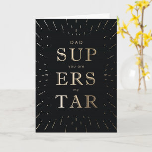 Imitate Gold Foil Vater ist Superstar Vatertagskar Karte