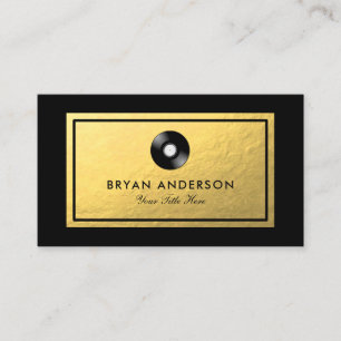 Imitate Gold Foil - Vinyl Record Business Card Visitenkarte