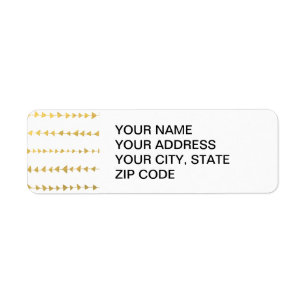 Imitate Gold Foil Weiße Pfeile Muster