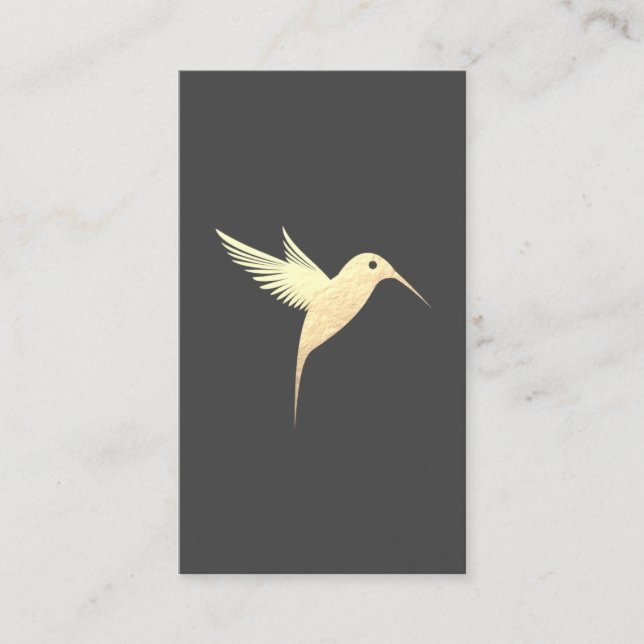 Imitate Gold Foods Humming Bird Business Card Visitenkarte (Vorderseite)