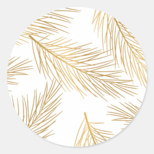 Imitate Gold Forelle Pinsel Holiday Sticker
