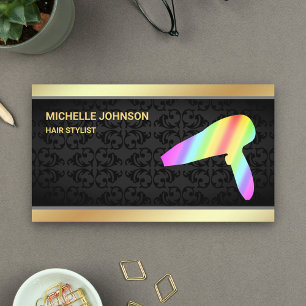 Imitate Gold Forelle Regenbogen Haartrockner Haart Visitenkarte