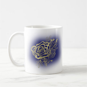 Imitate Gold Französische Rose Kaffeetasse