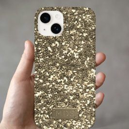 Imitate Gold Glitzer Blenden Sparkle Monogramm Case-Mate iPhone Hülle