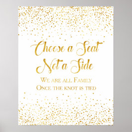 Imitate Gold Glitzer Confetti Hochzeitszeichen Poster