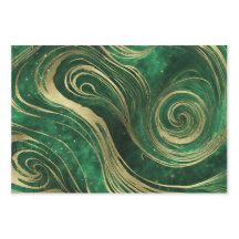 Imitate Gold Glitzer Green Marble Wirbel Kunst Kun