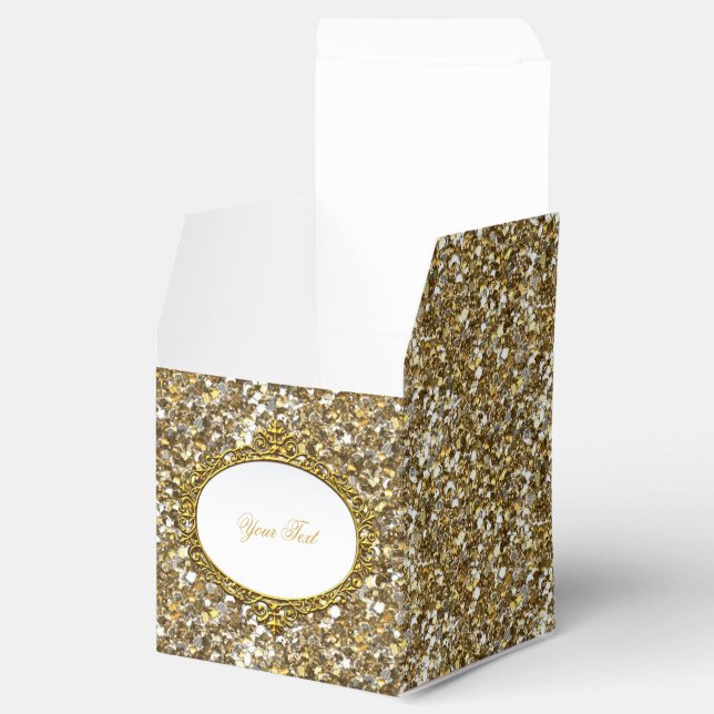 Imitate Gold Glitzer Günstige Geschenkboxen Geschenkschachtel (Geöffnet)