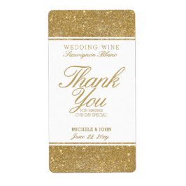 Imitate Gold Glitzer Hochzeitweilig Wine Custom La