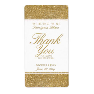 Imitate Gold Glitzer Hochzeitweilig Wine Custom La