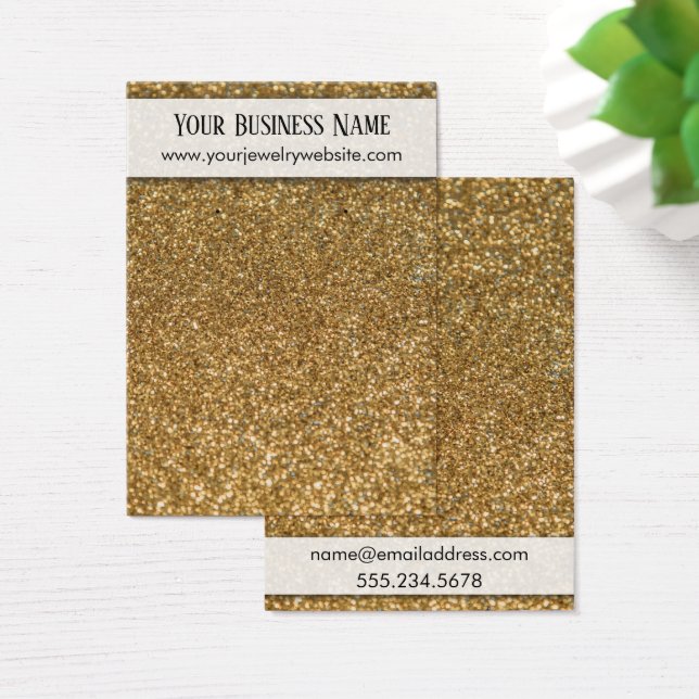 Imitate Gold Glitzer Holding Display Cards (Schreibtisch)