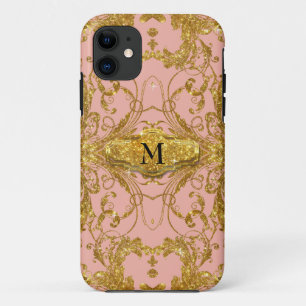 Imitate Gold Glitzer Jugendstil Scroll Ristorante  Case-Mate iPhone Hülle